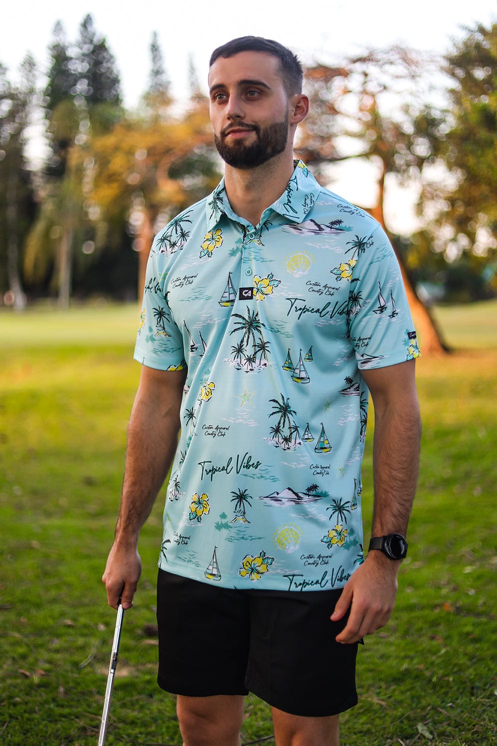 CA Funky Golf Shirt | Tropical Vibes