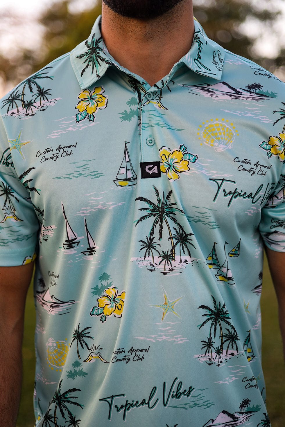 CA Funky Golf Shirt | Tropical Vibes