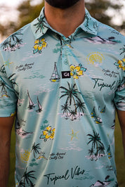 CA Funky Golf Shirt | Tropical Vibes
