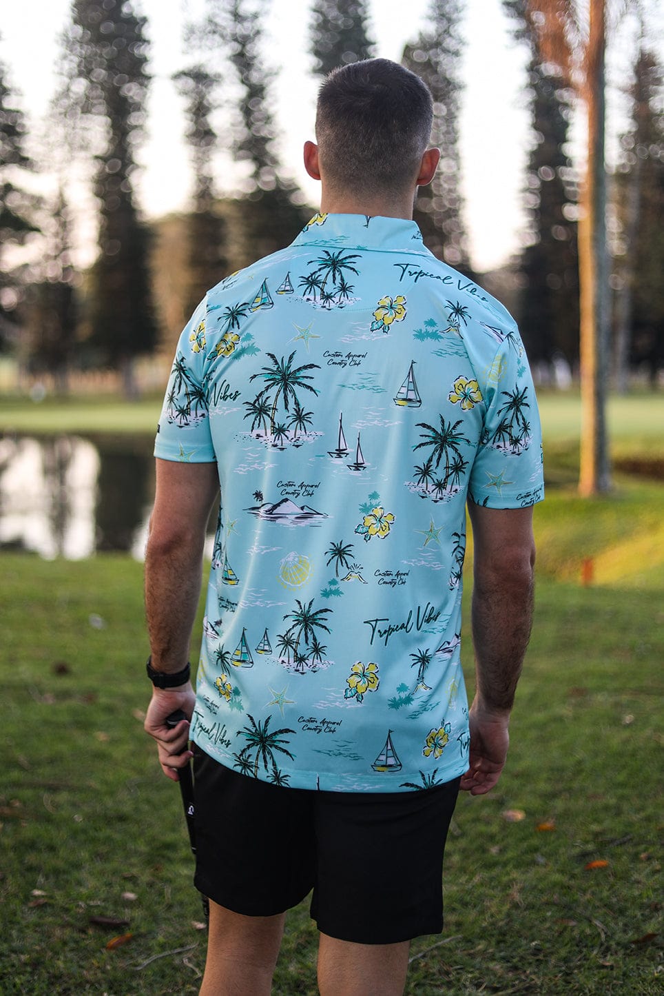CA Funky Golf Shirt | Tropical Vibes