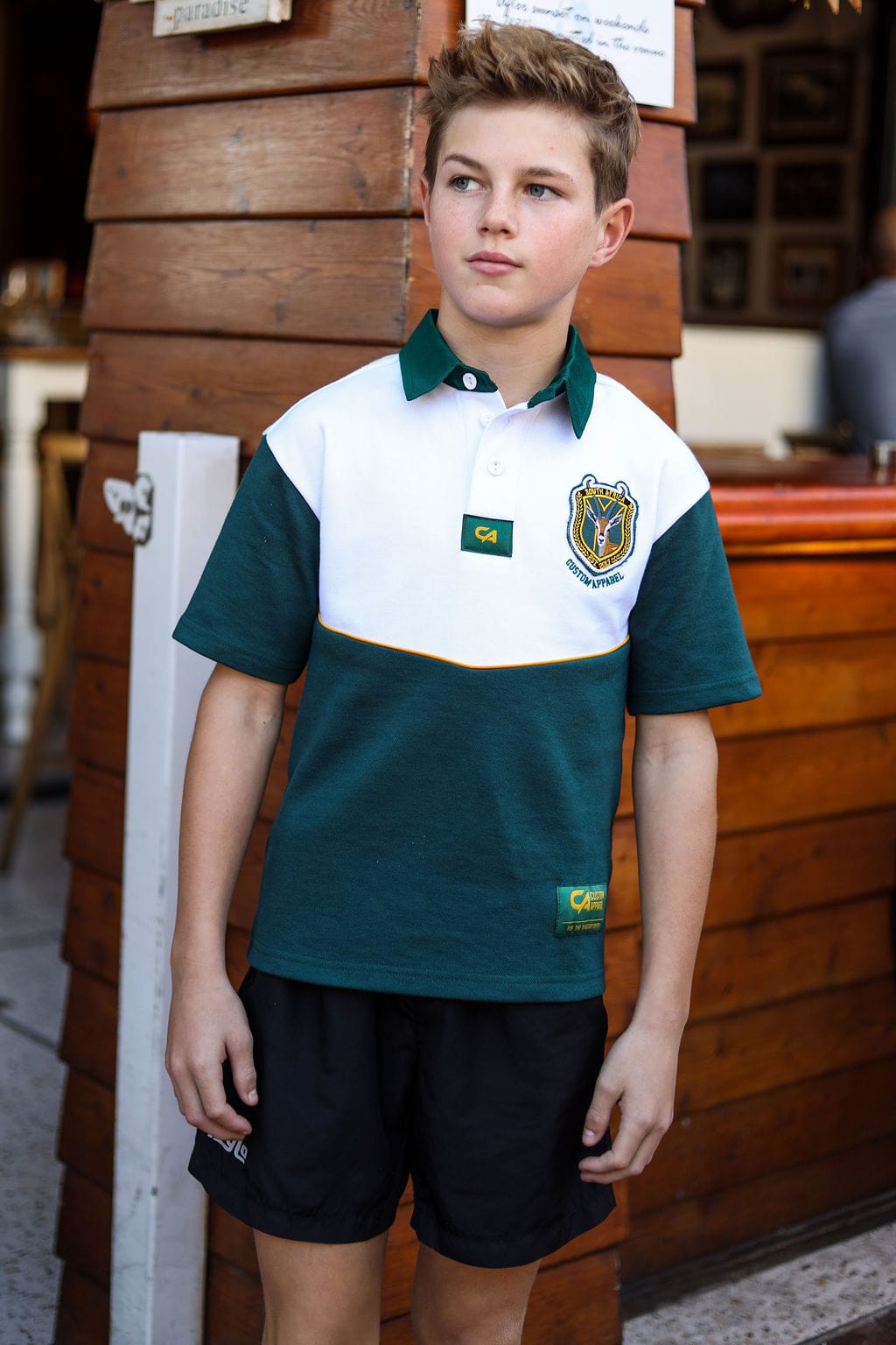 CA JNR Supporters Jersey S/S | Gold Stripe