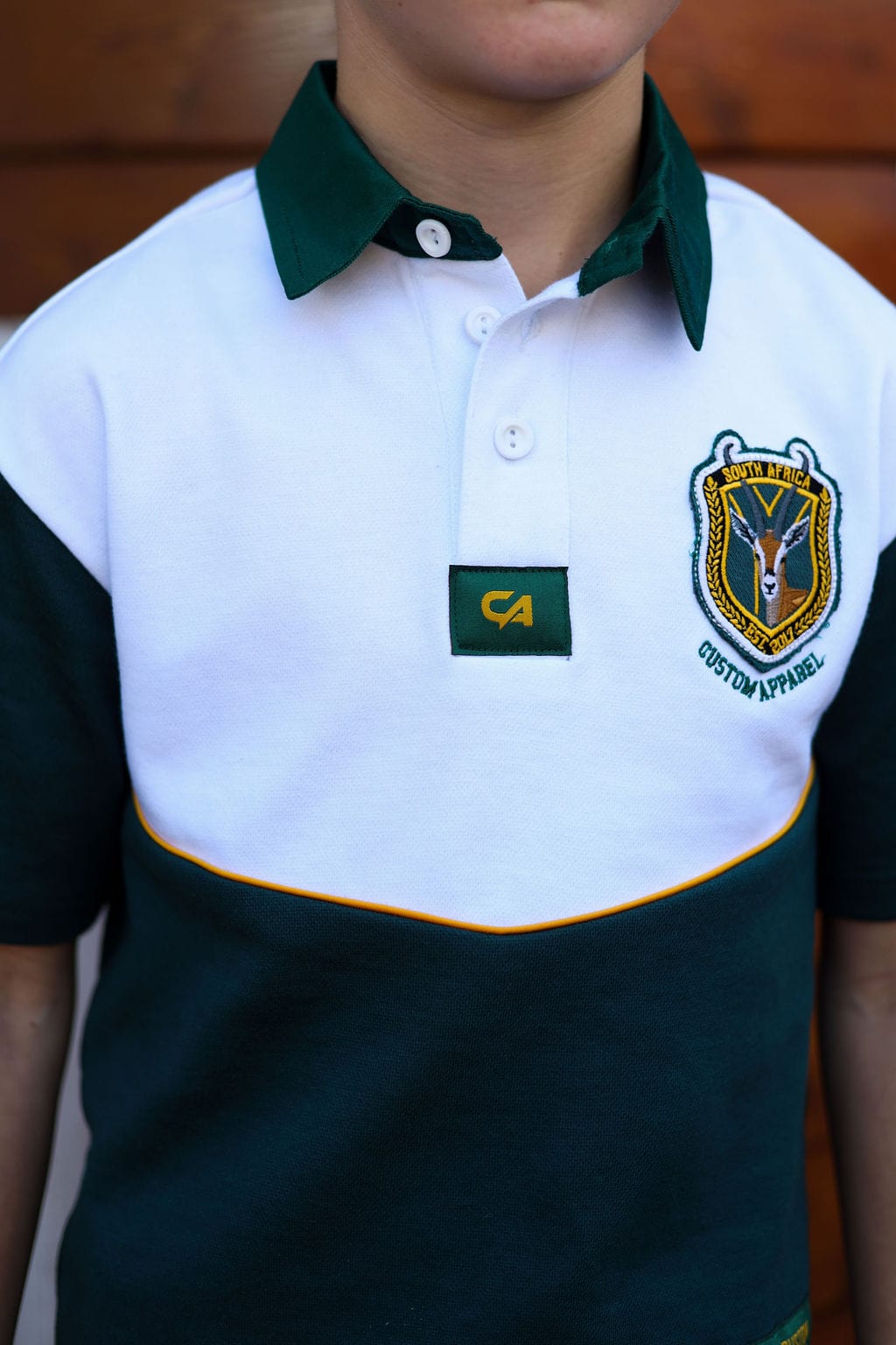 CA JNR Supporters Jersey S/S | Gold Stripe