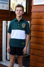 CA JNR Supporters Jersey S/S | Green/White Block