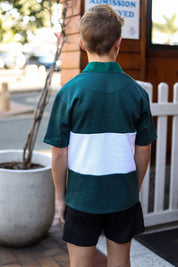 CA JNR Supporters Jersey S/S | Green/White Block