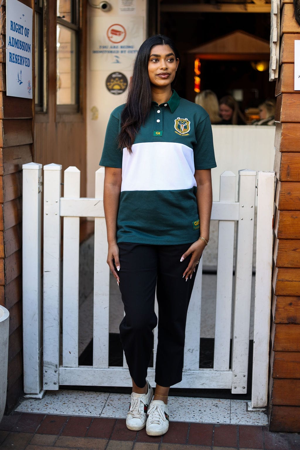 CA Ladies Supporters Jersey S/S | Green/White Block