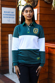 CA Ladies Supporters Jersey L/S | Green/White Block