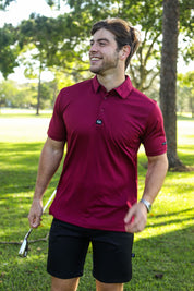 CA Iconic Golf Shirt | Burgundy