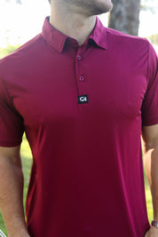 CA Iconic Golf Shirt | Burgundy
