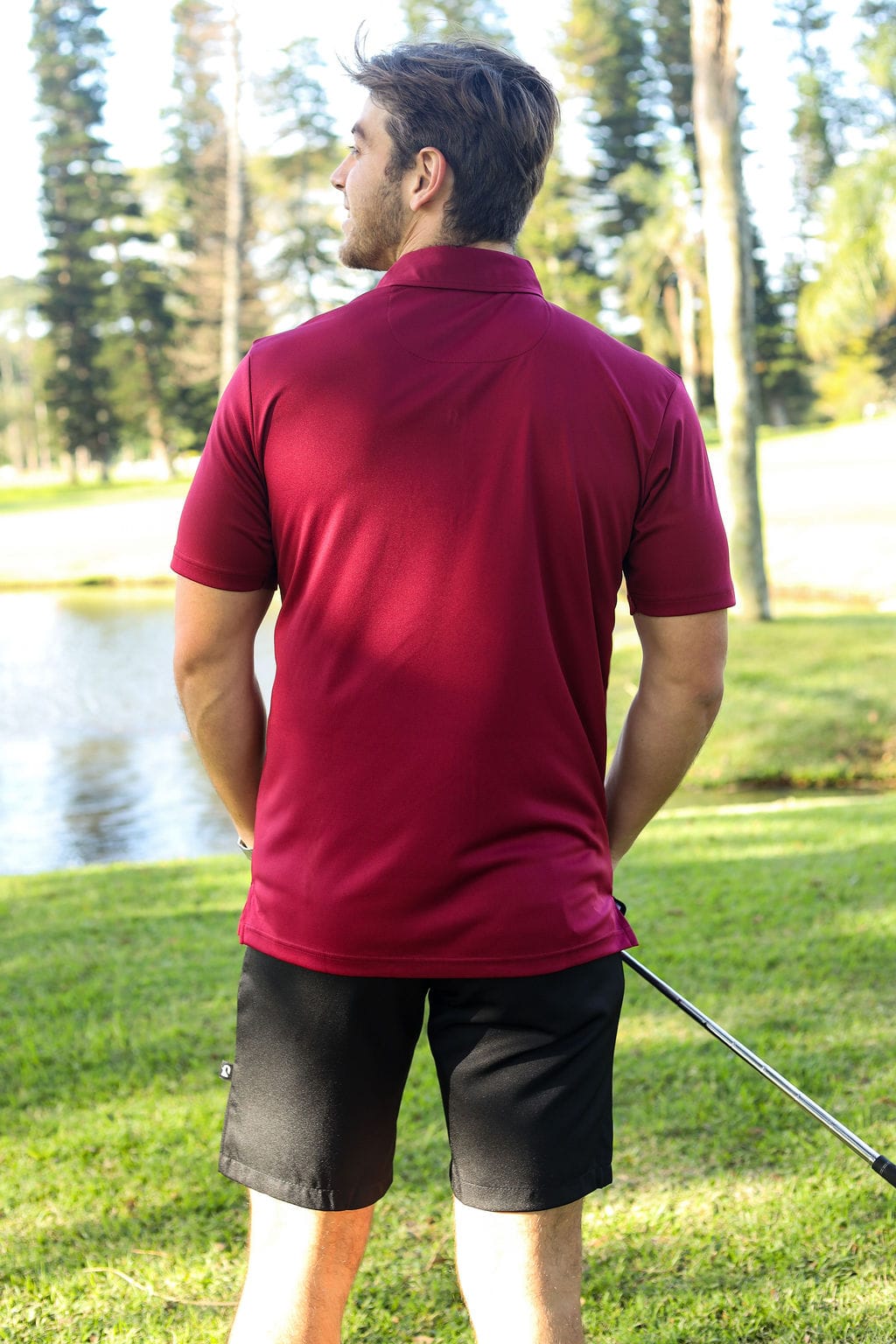CA Iconic Golf Shirt | Burgundy