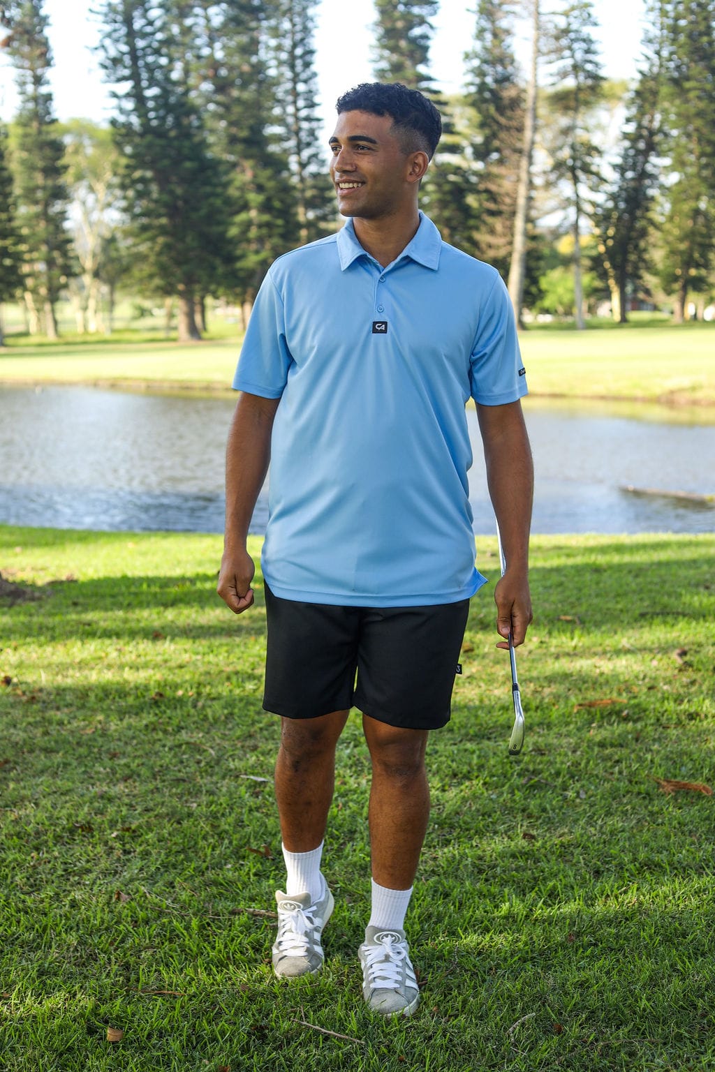 CA Iconic Golf Shirt | Sky Blue