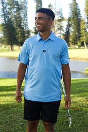 CA Iconic Golf Shirt | Sky Blue