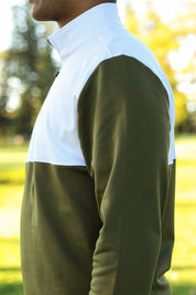 CA Thermal 1/4 Jersey | White / Olive