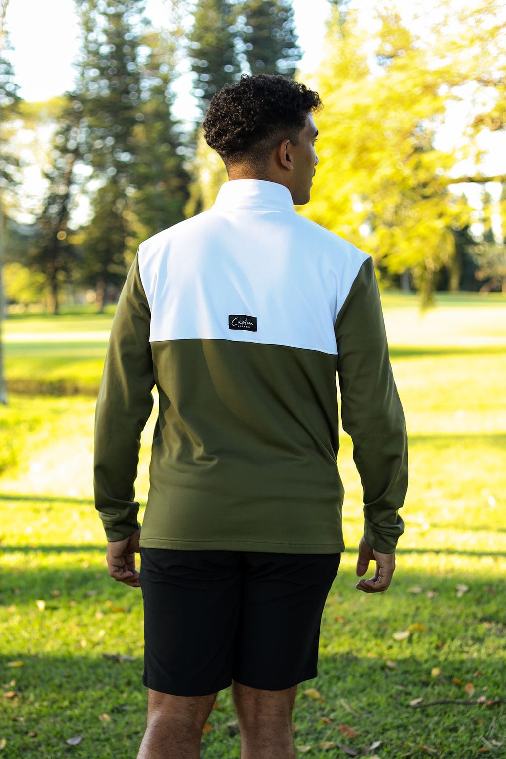 CA Thermal 1/4 Jersey | White / Olive