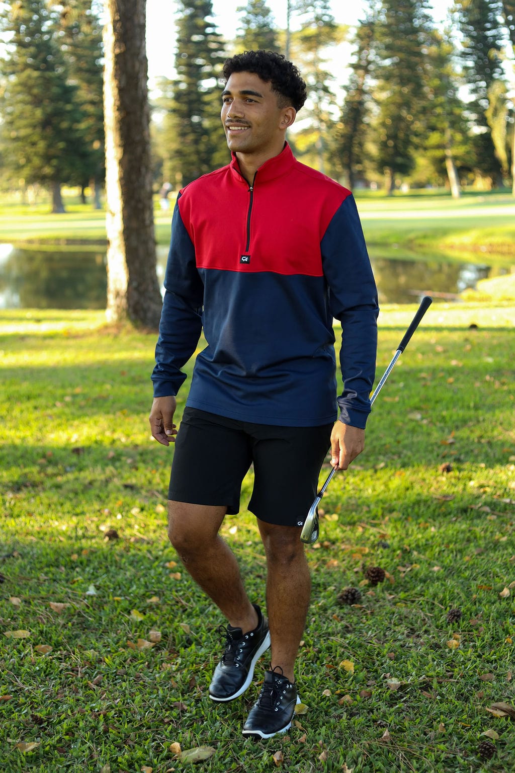 CA Thermal 1/4 Jersey | Red / Navy