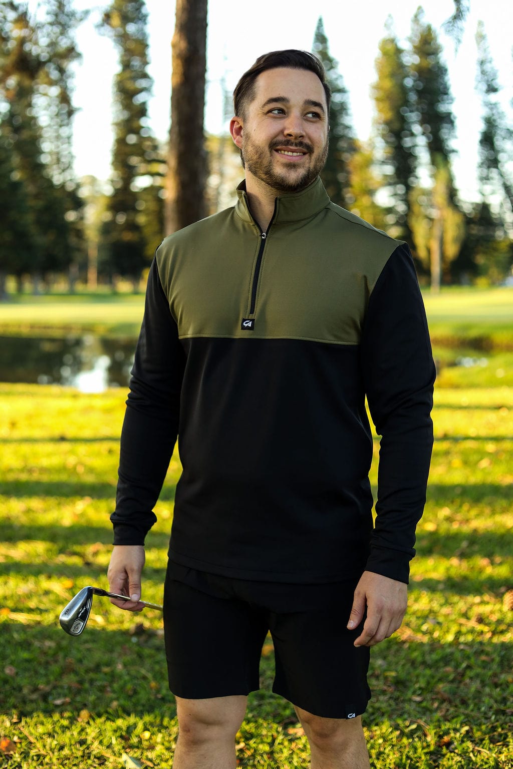 CA Thermal 1/4 Jersey | Olive / Black