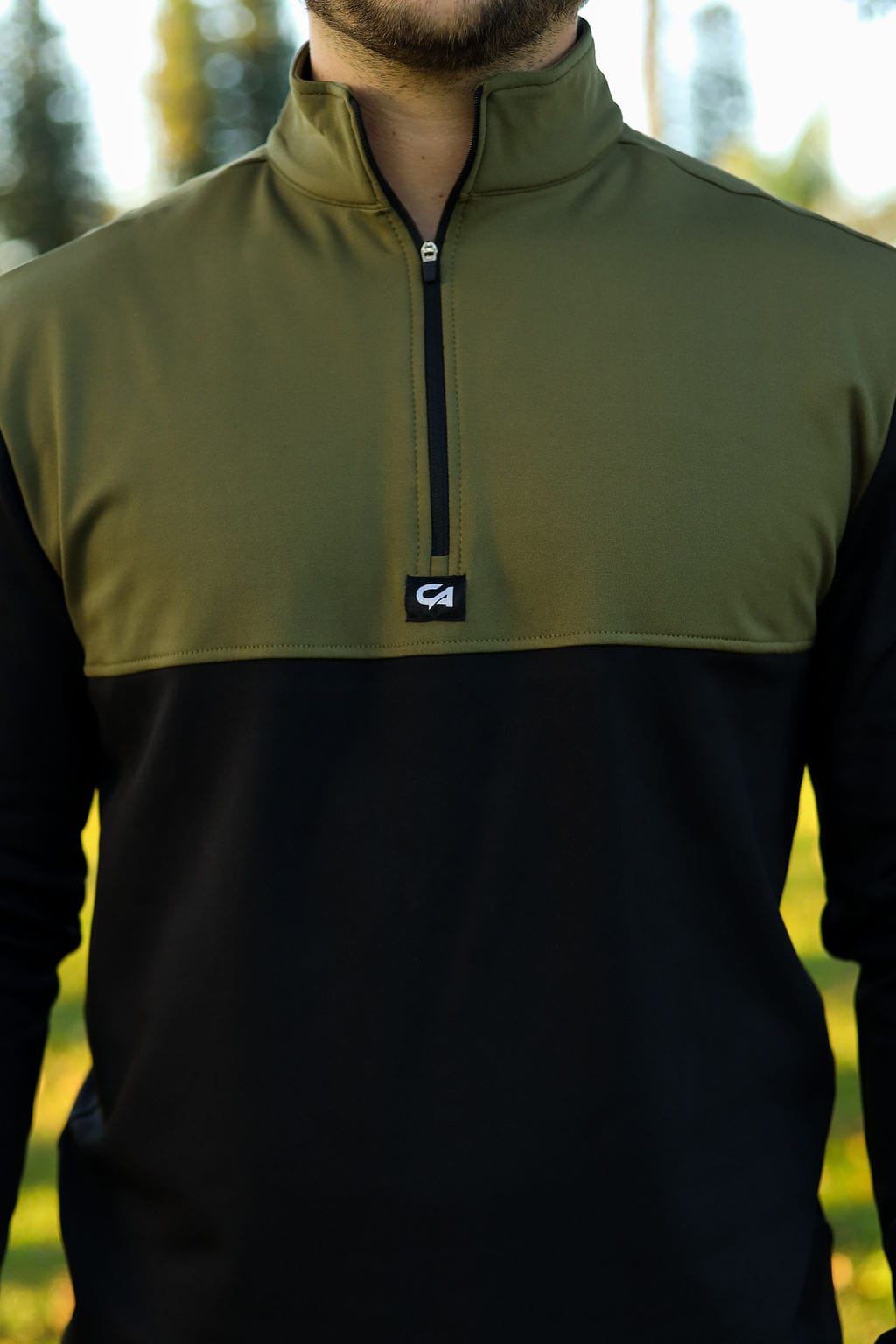 CA Thermal 1/4 Jersey | Olive / Black