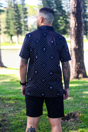 CA Statement Golf Shirt | Black & White