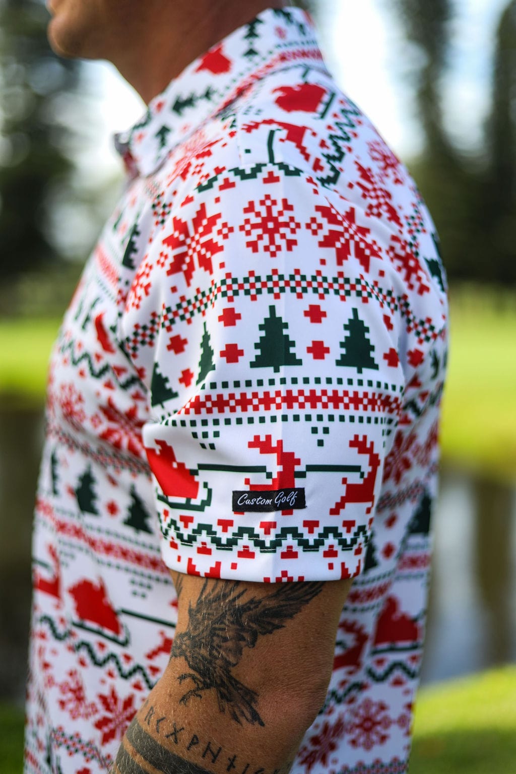 CA Funky Golf Shirt | Santa Is Coming