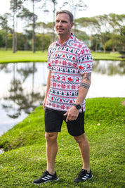 CA Funky Golf Shirt | Santa Is Coming