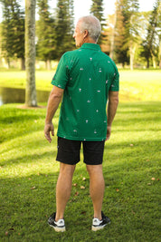 CA Statement Golf Shirt | Green & Lilac