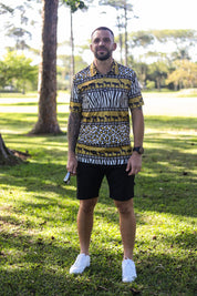 CA Funky Golf Shirt | Wild Africa