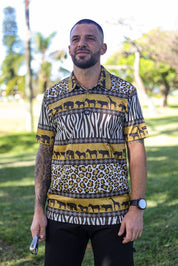 CA Funky Golf Shirt | Wild Africa