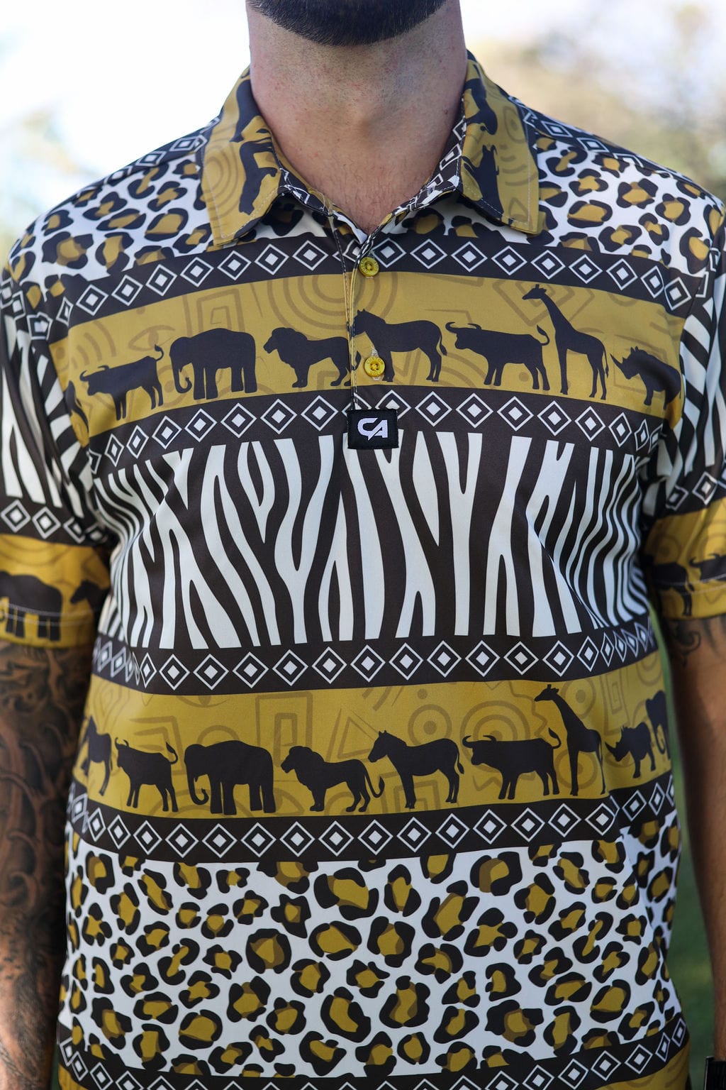 CA Funky Golf Shirt | Wild Africa