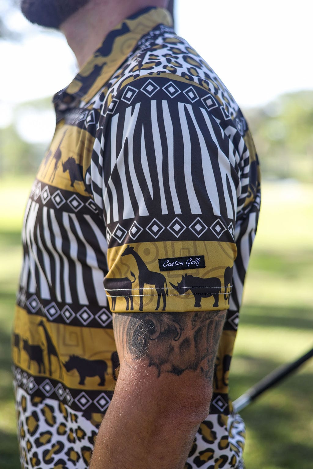 CA Funky Golf Shirt | Wild Africa