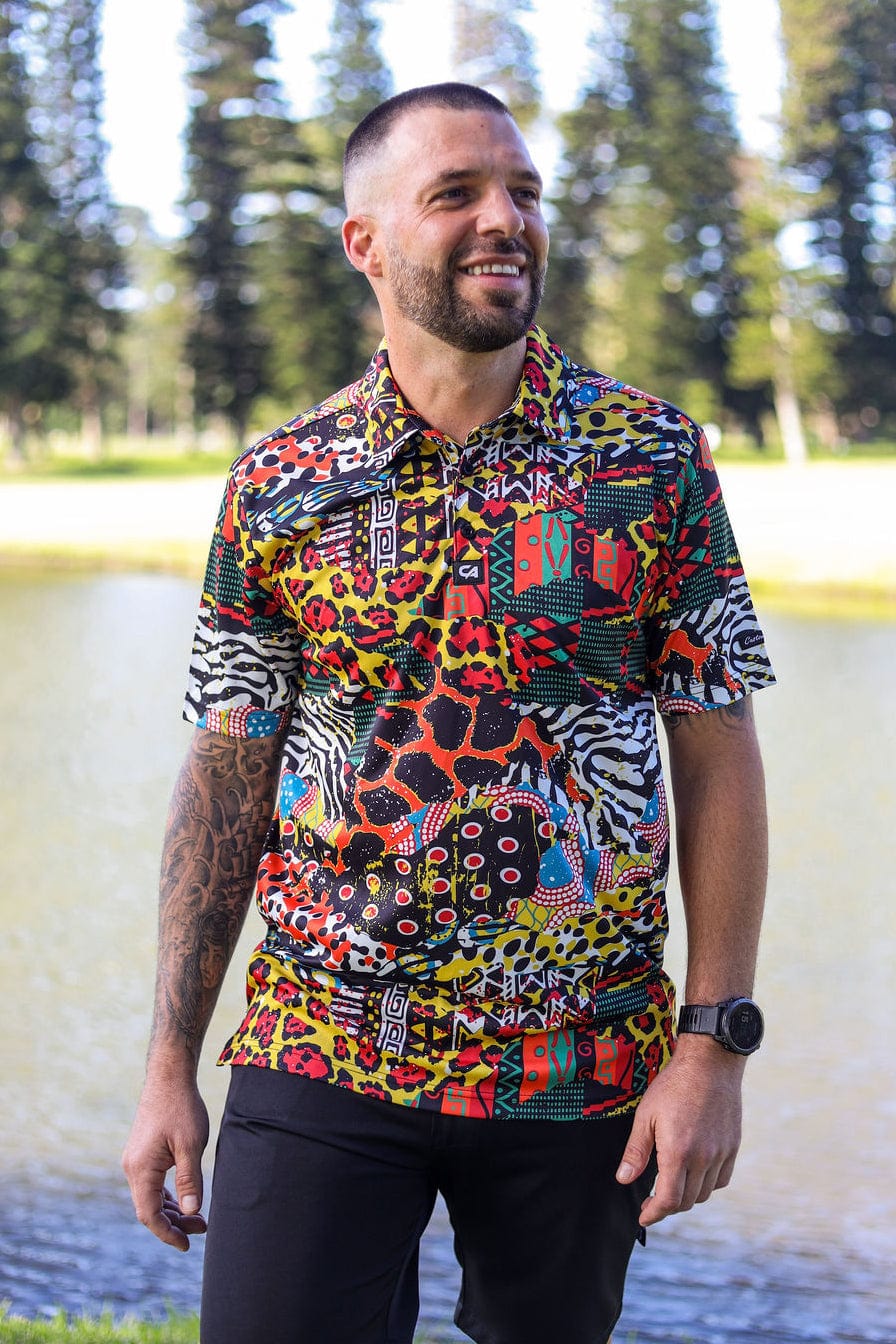 CA Funky Golf Shirt | Hides Of Africa