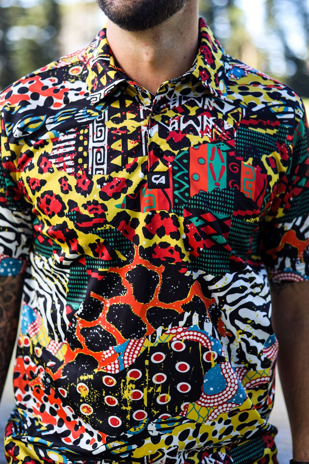 CA Funky Golf Shirt | Hides Of Africa