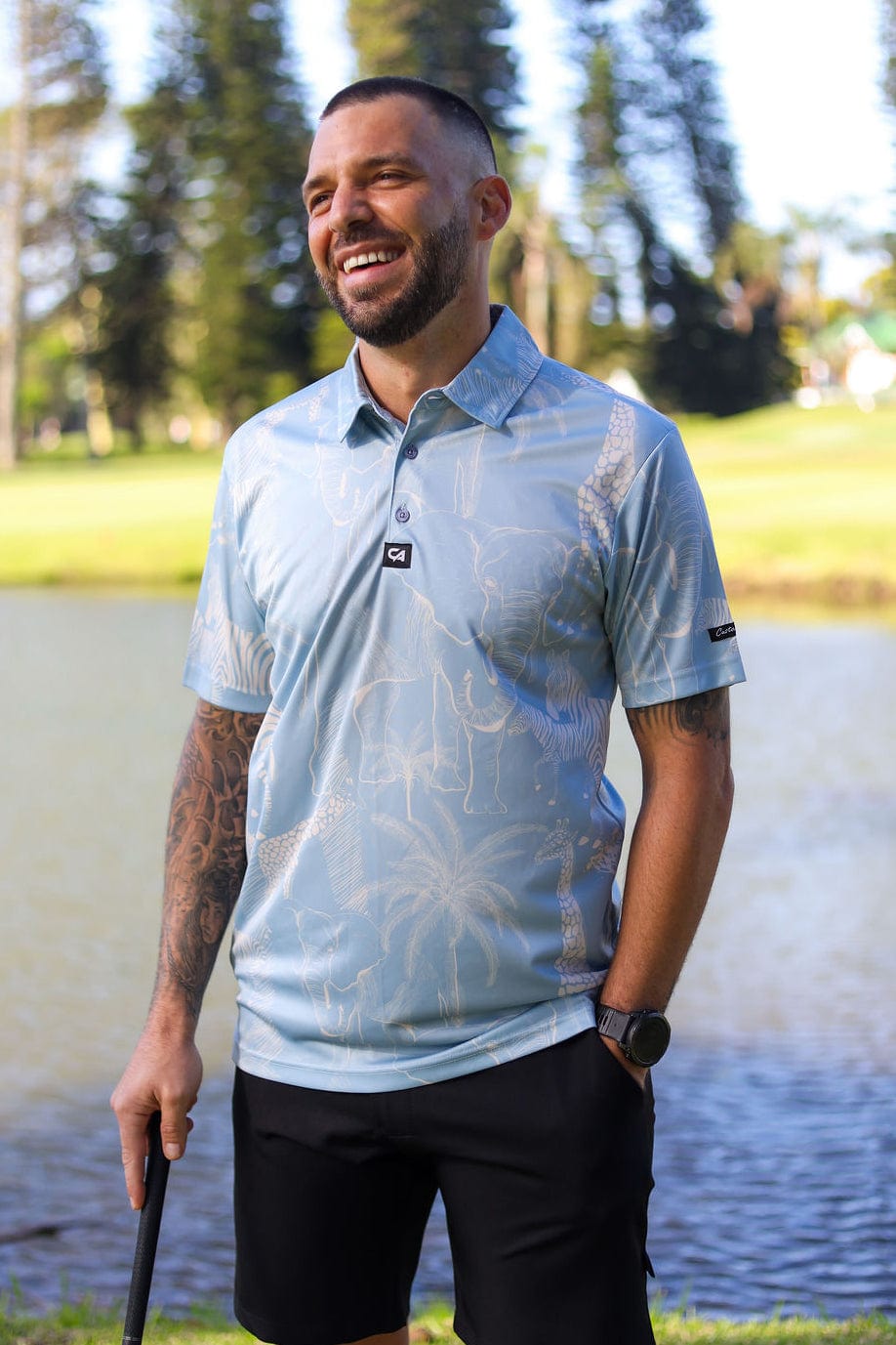 CA Funky Golf Shirt | African Skies
