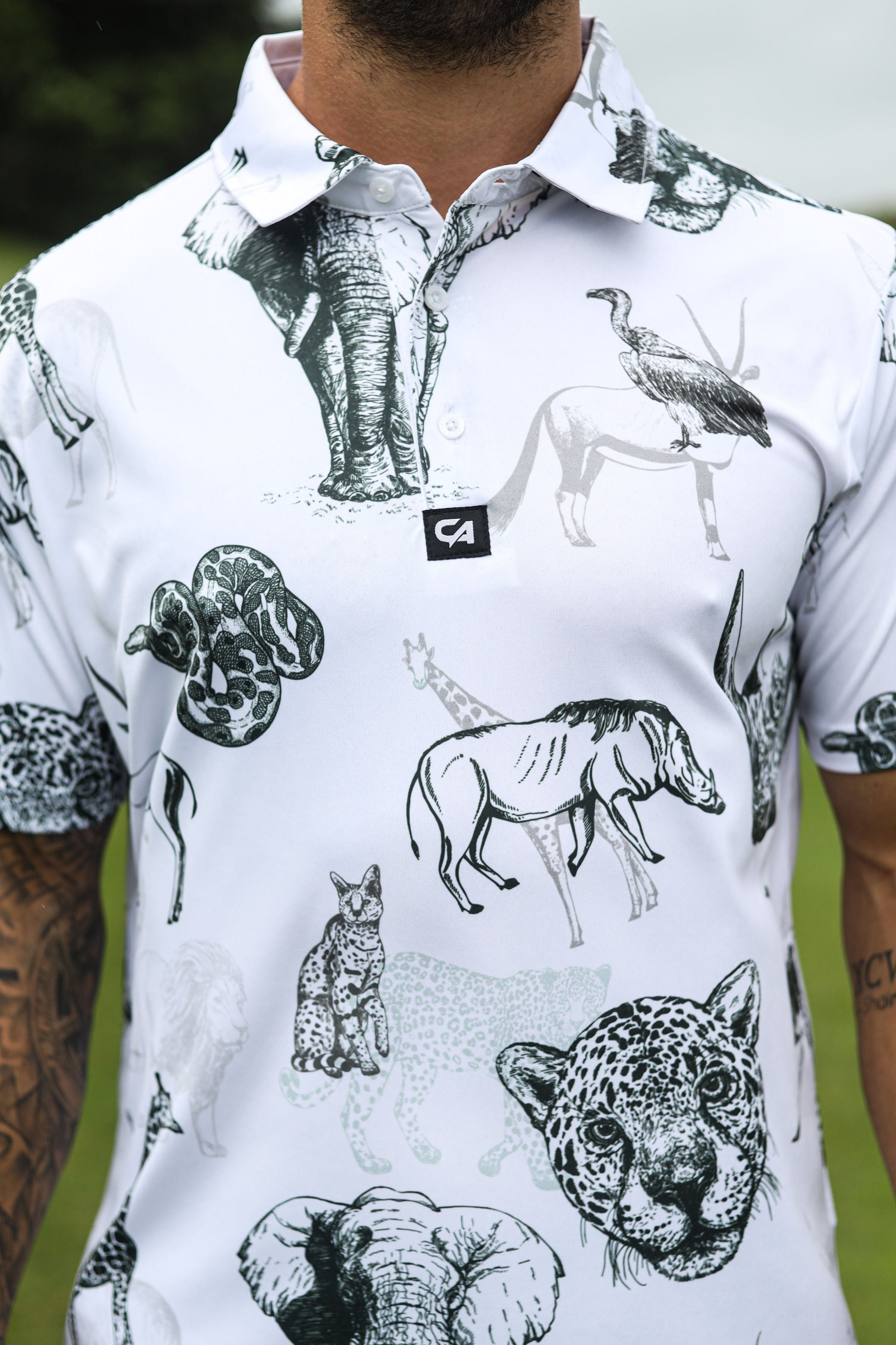 CA Funky Golf Shirt | Wild Animals