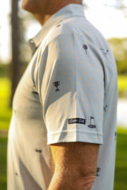 CA Statement Golf Shirt | Grey & Charcoal