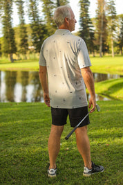 CA Statement Golf Shirt | Grey & Charcoal