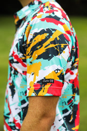 CA Funky Golf Shirt | Splashes & Smudges