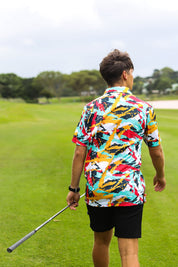CA Funky Golf Shirt | Splashes & Smudges