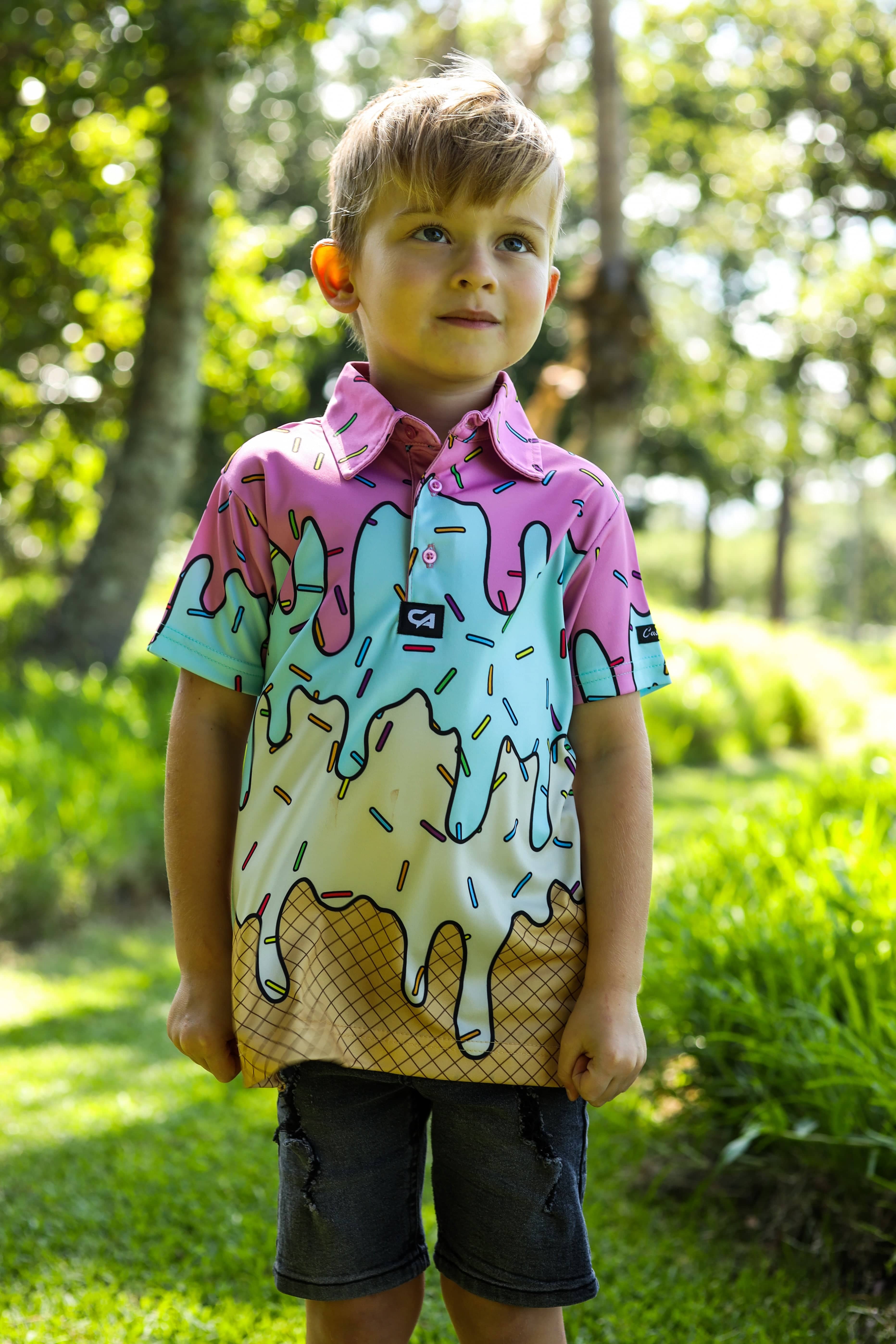 CA JNR Funky Golf Shirt | Ice Cream Sunday