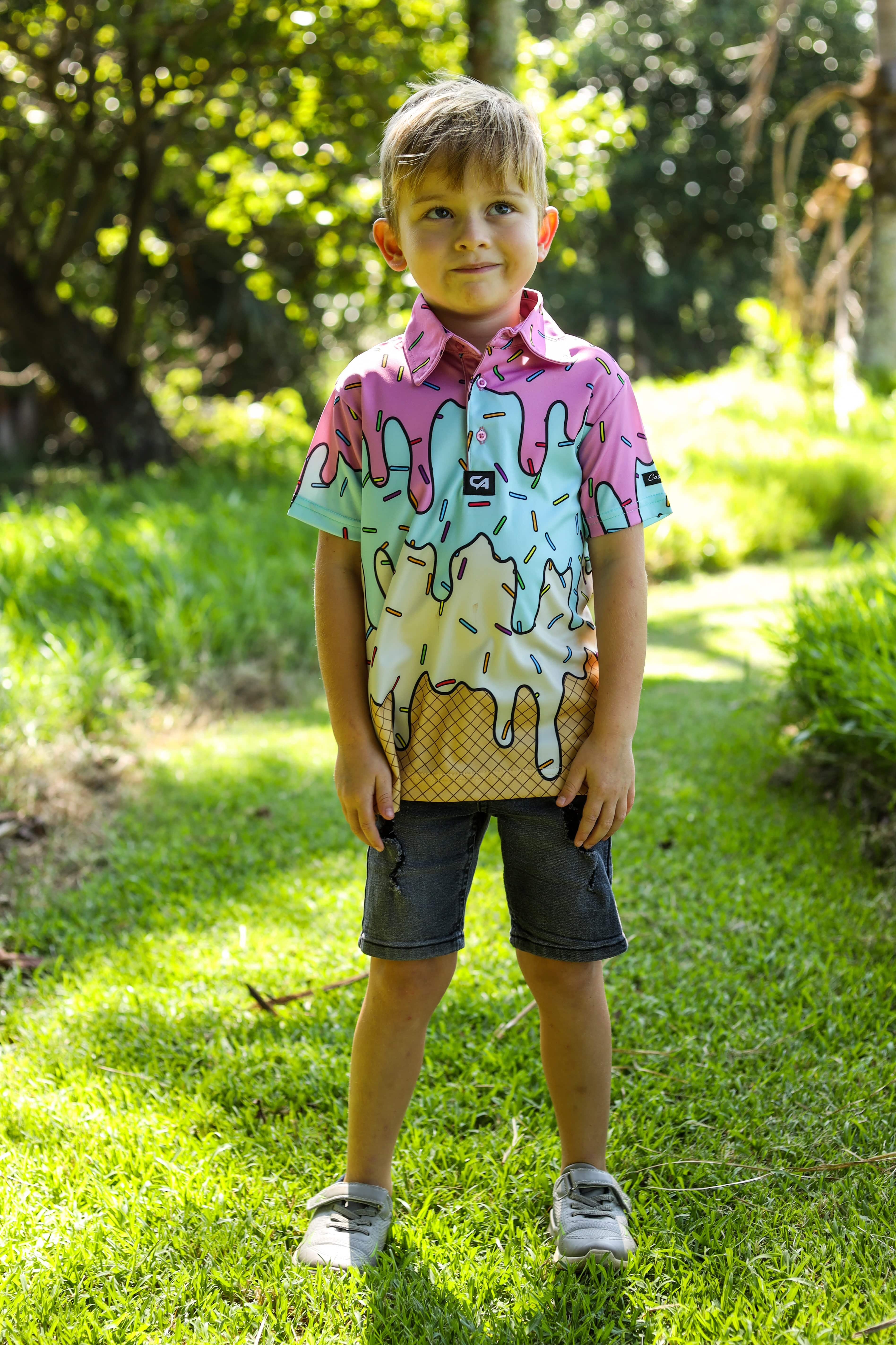 CA JNR Funky Golf Shirt | Ice Cream Sunday