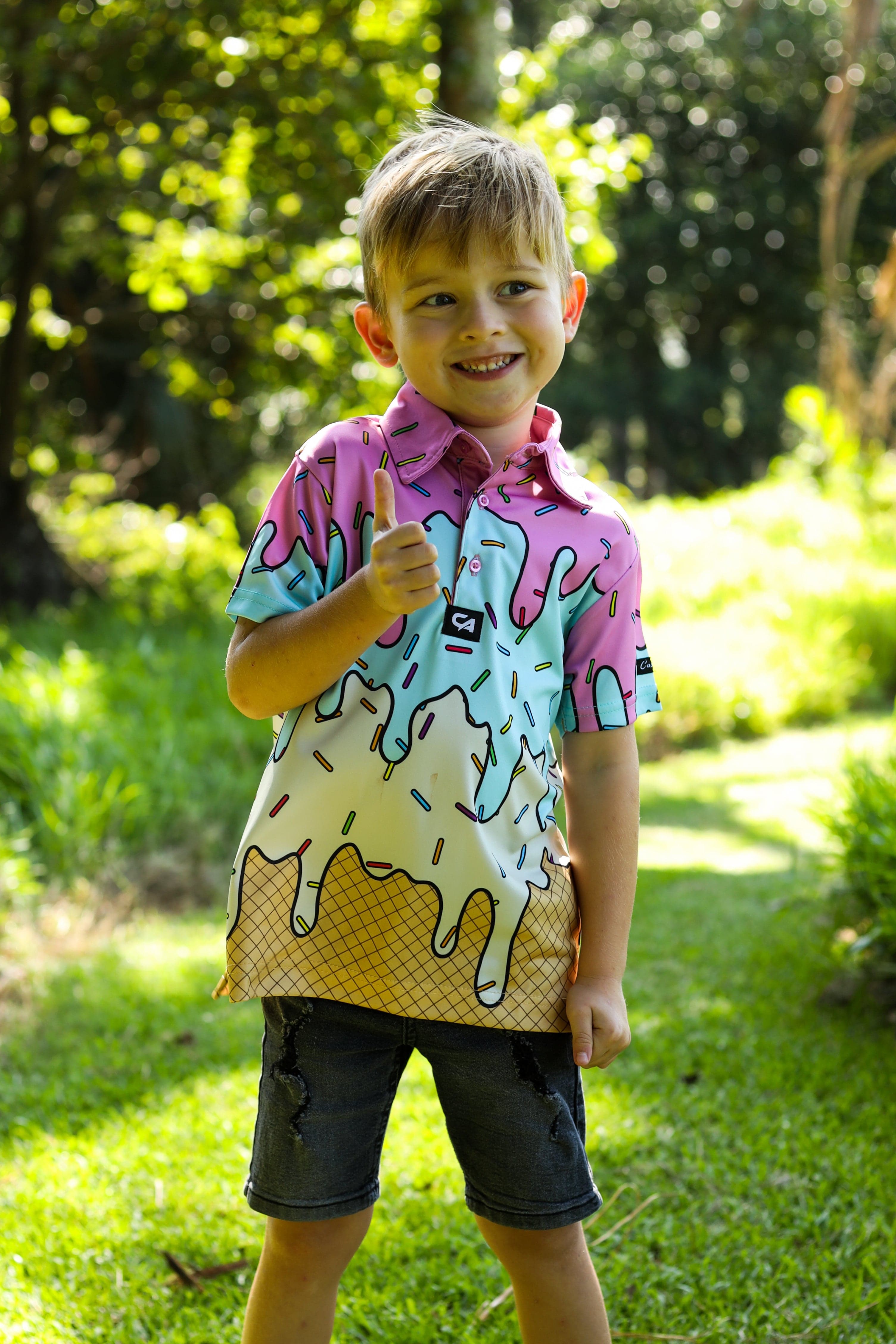 CA JNR Funky Golf Shirt | Ice Cream Sunday