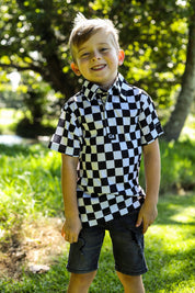 CA JNR Funky Golf Shirt | Checkmate