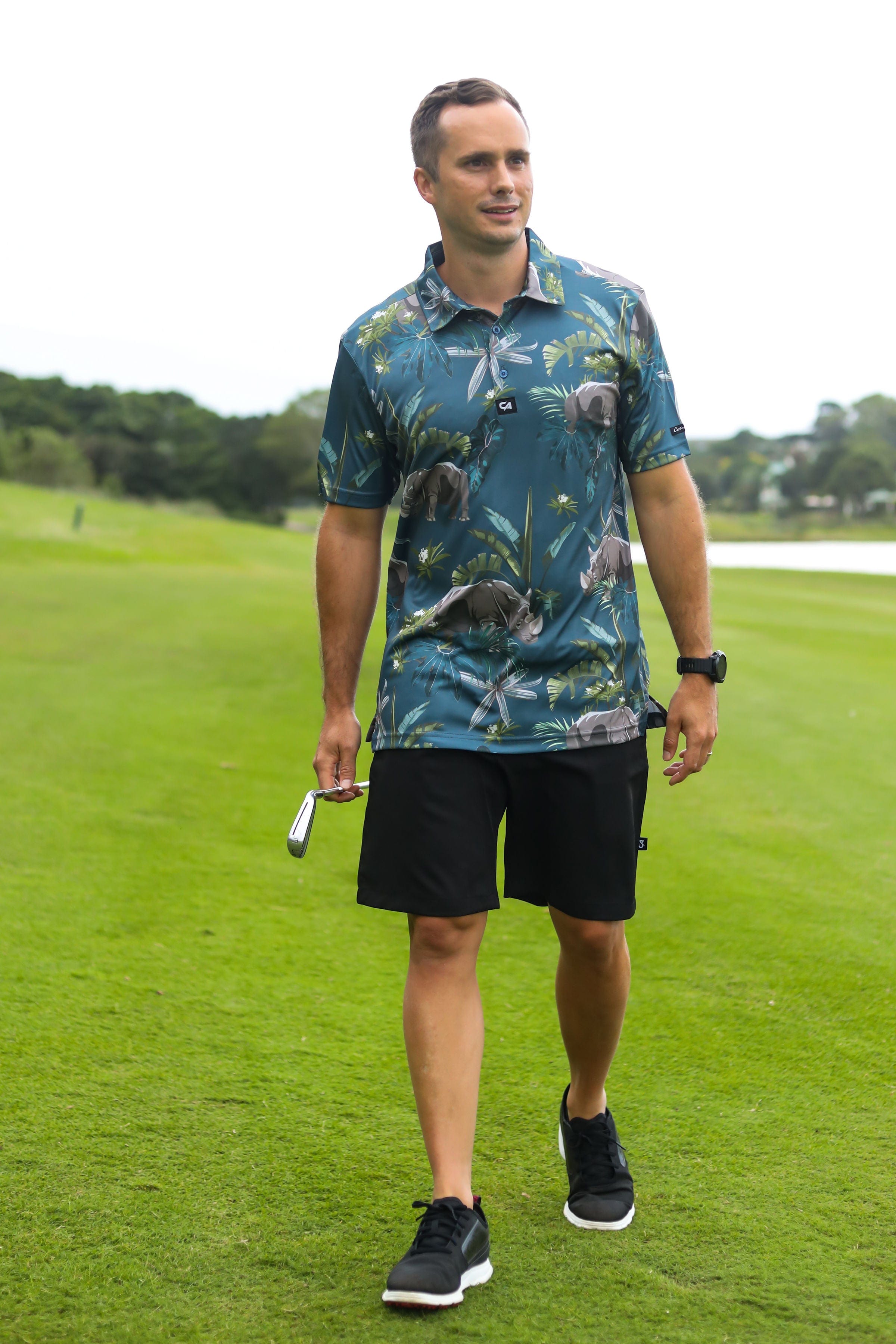 CA Funky Golf Shirt | Rhino's In The Wild