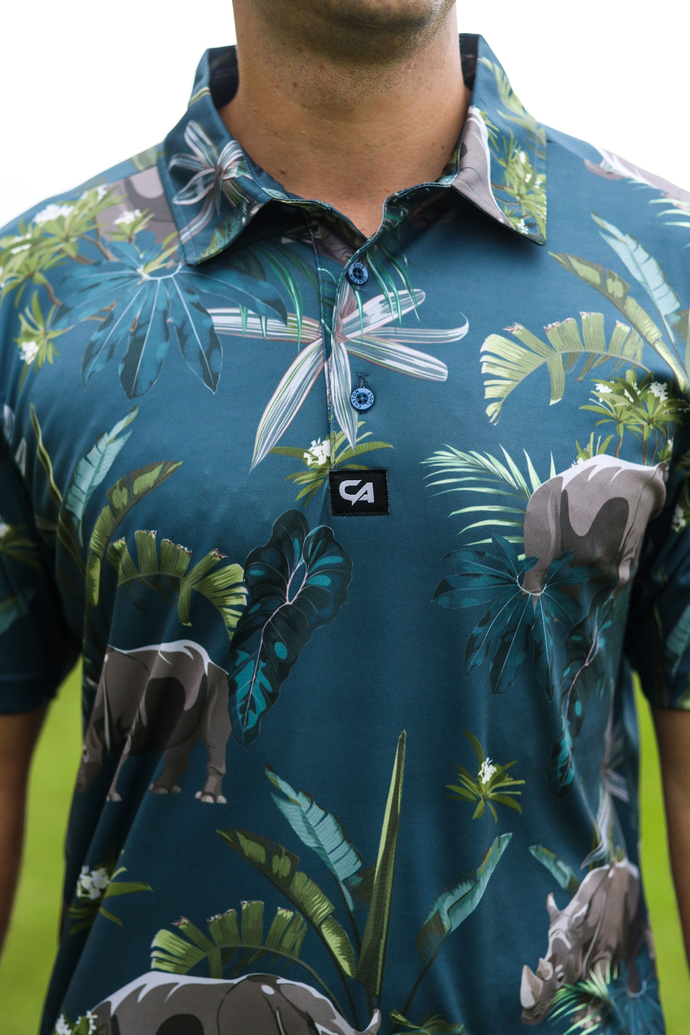 CA Funky Golf Shirt | Rhino's In The Wild