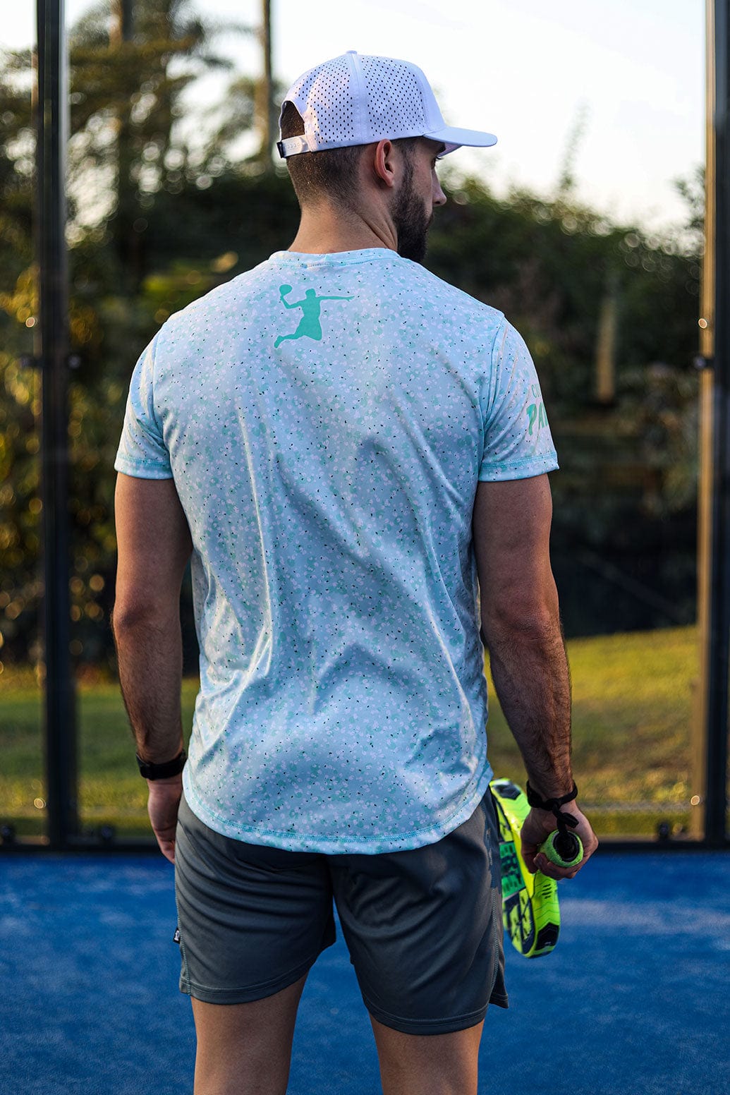 CA Padel Shirt | Green Splatter