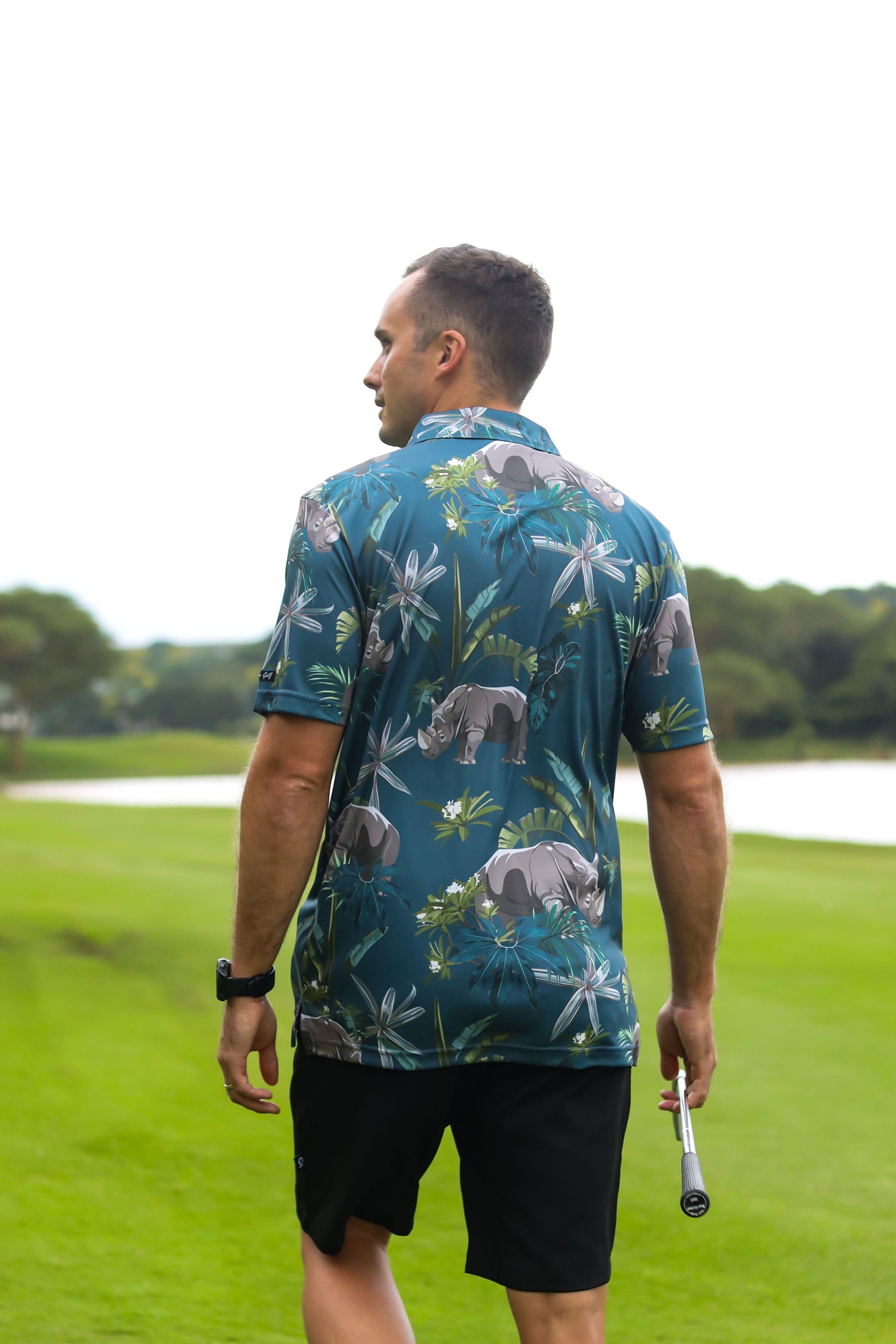 CA Funky Golf Shirt | Rhino's In The Wild
