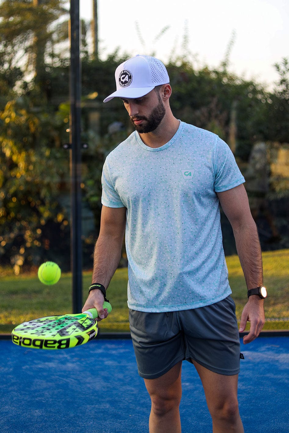 CA Padel Shirt | Green Splatter