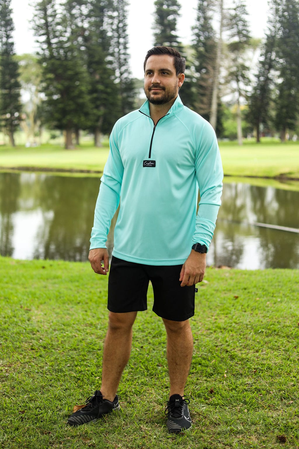 CA 365 1/4 Zip Jersey | Aqua