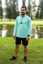 CA 365 1/4 Zip Jersey | Aqua