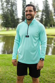 CA 365 1/4 Zip Jersey | Aqua