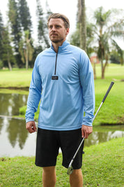 CA 365 1/4 Zip Jersey | Sky Blue