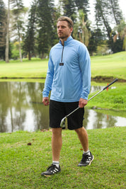 CA 365 1/4 Zip Jersey | Sky Blue